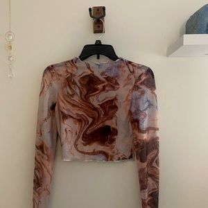Water Color Sheer Long Sleeve